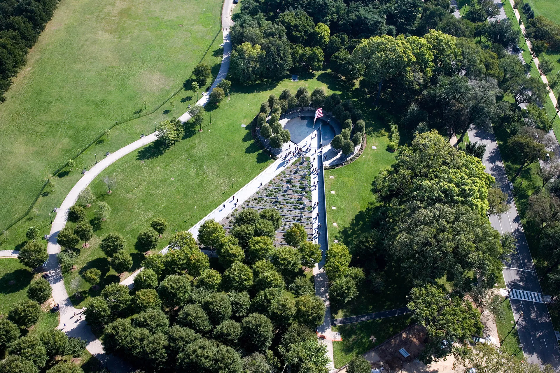 Aerial View of Korean Veteran Memorial