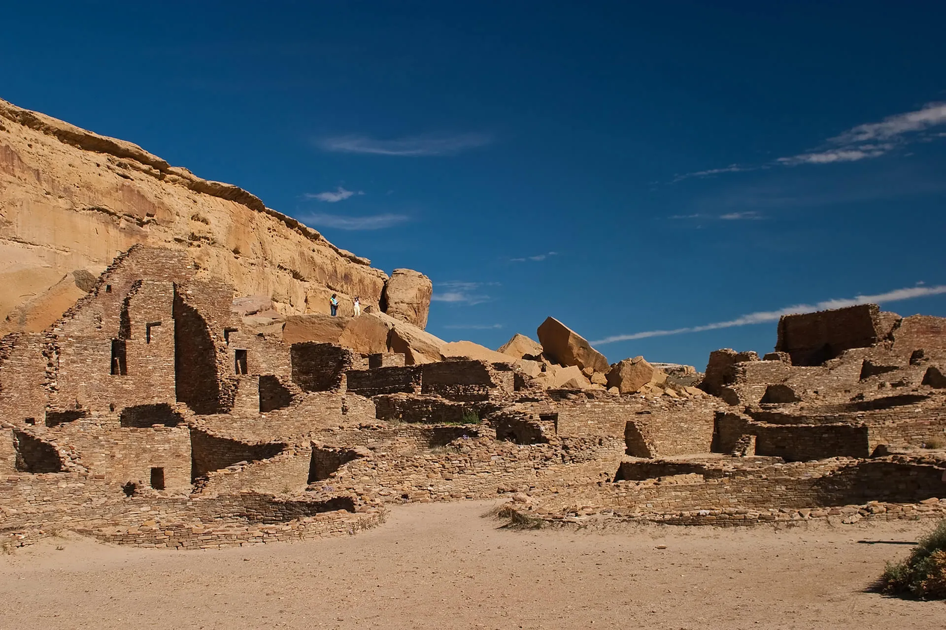People Standing on Ruins