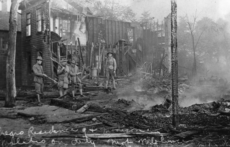 Springfield 1908 Race Riot National Monument historic photo from the Sangamon Valley Collection, Lincoln Library