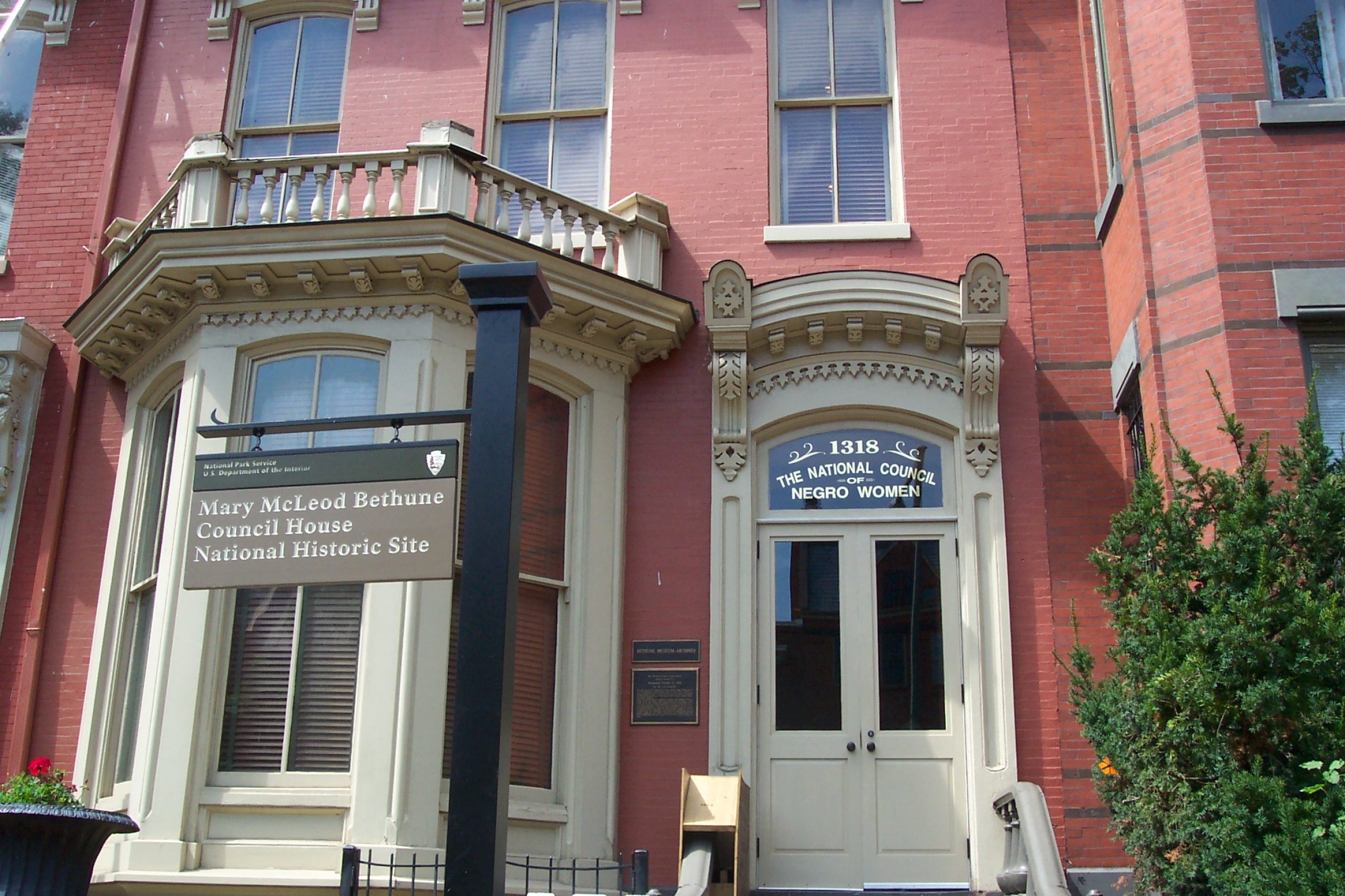 Exterior de la Casa del Consejo Mary McLeod Bethune en Washington DC