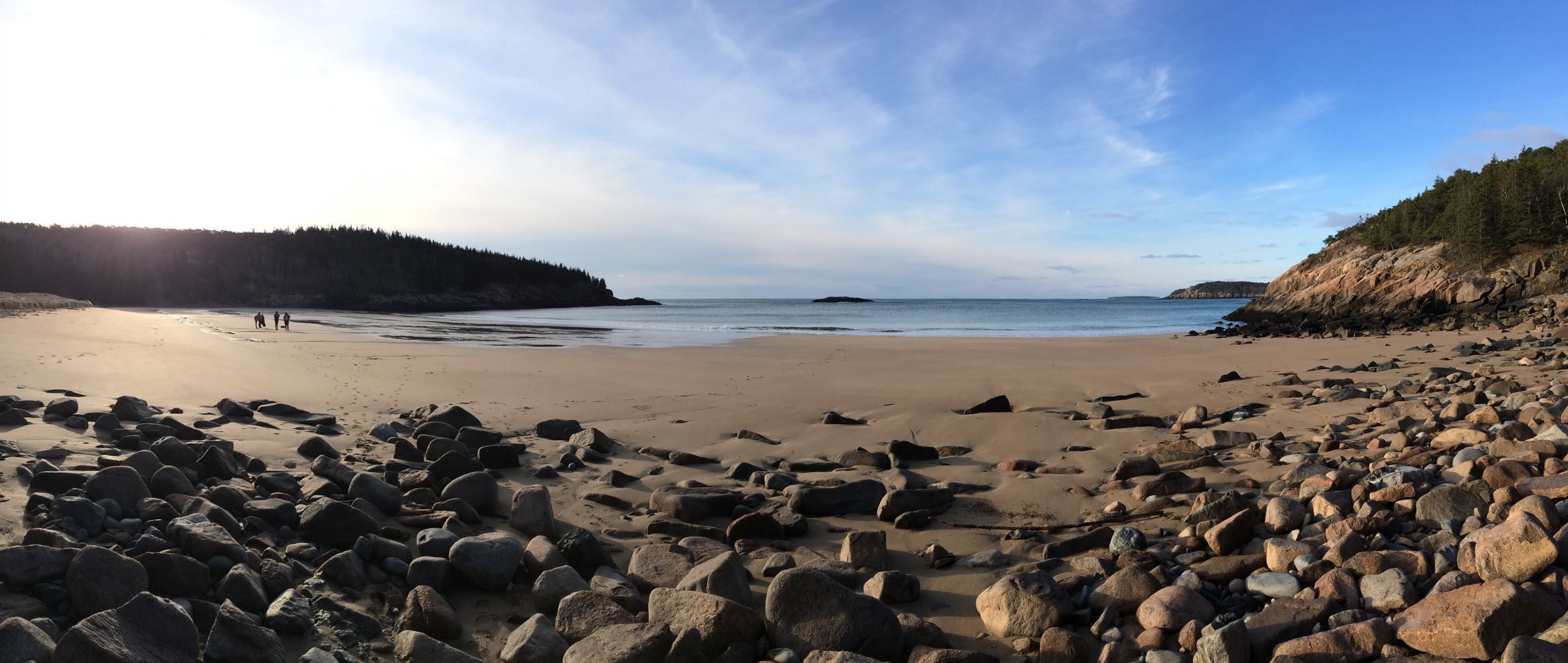 Una playa en el Parque Nacional Acadia en Maine.