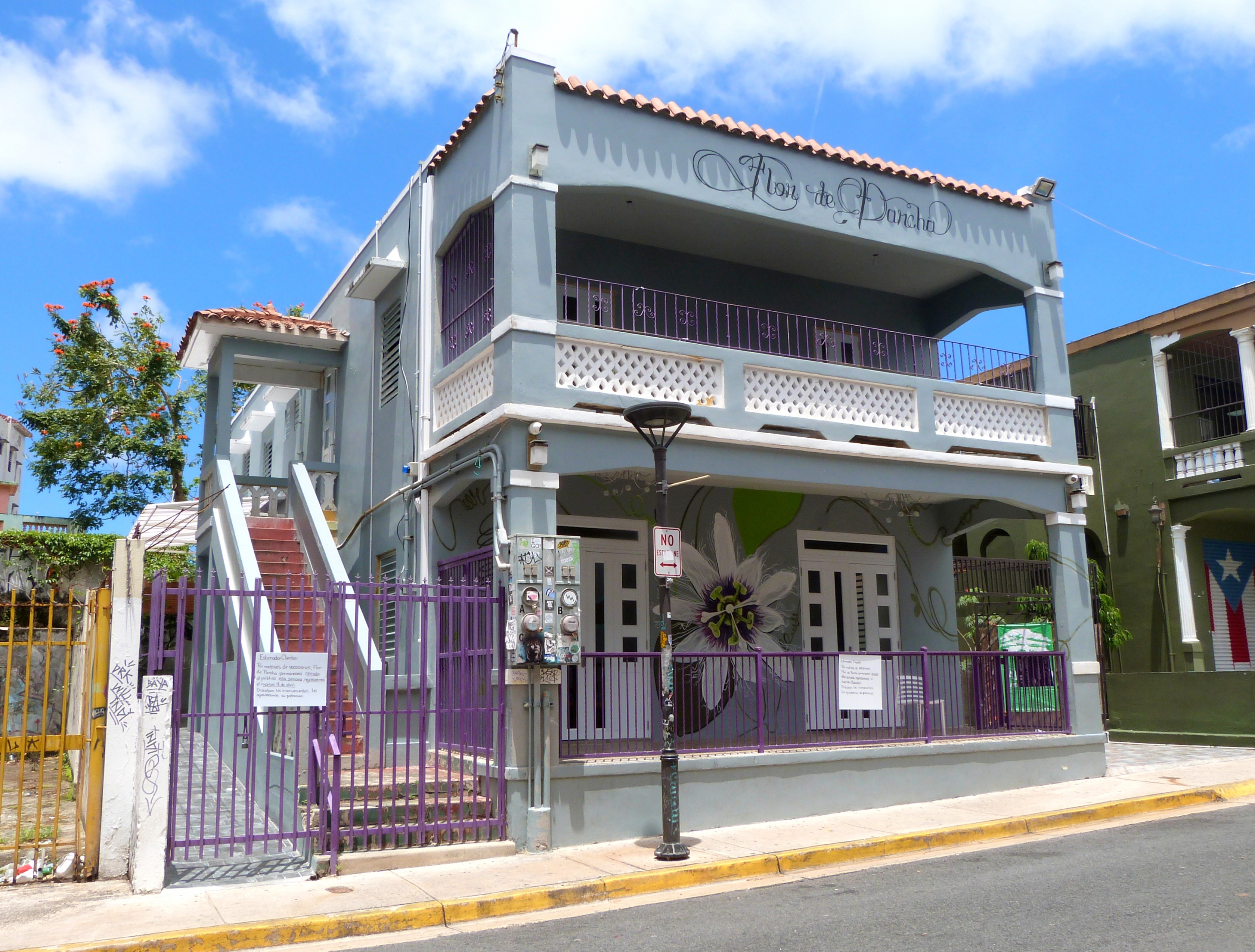 Exterior of the Edificio Comunidad de Orgullo Gay de Puerto Rico building in San Juan, Puerto Rico
