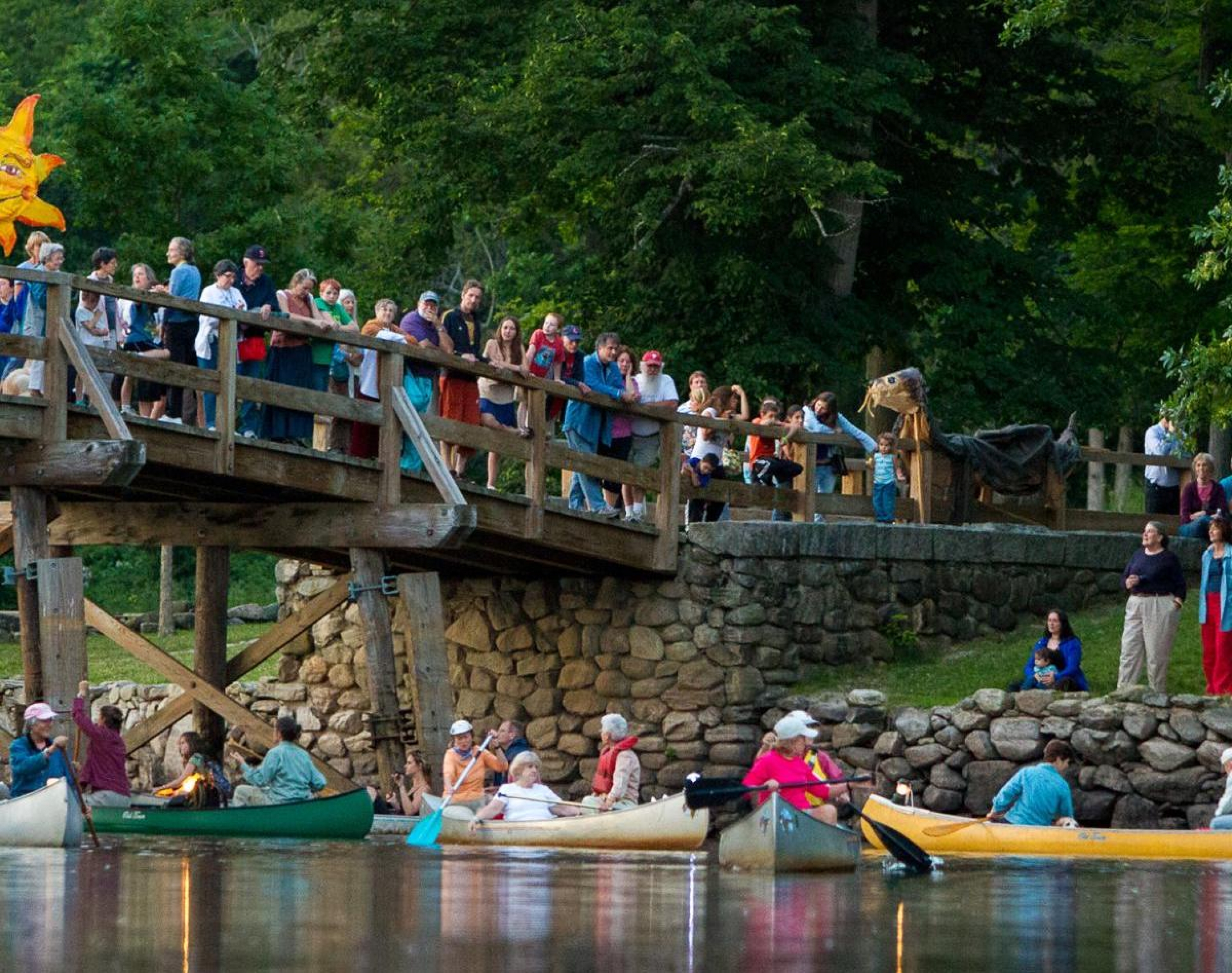 Canoers en los ríos Sudbury, Assabet y Concord