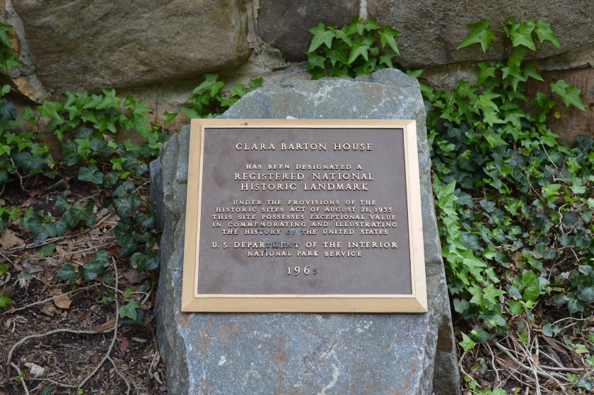 Clara Barton House plaque