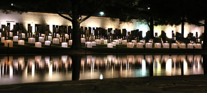 Candlelit memorial