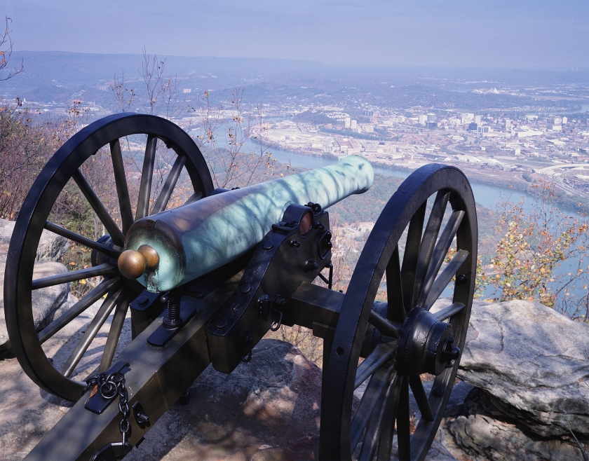 Cannon sitting over a cliff